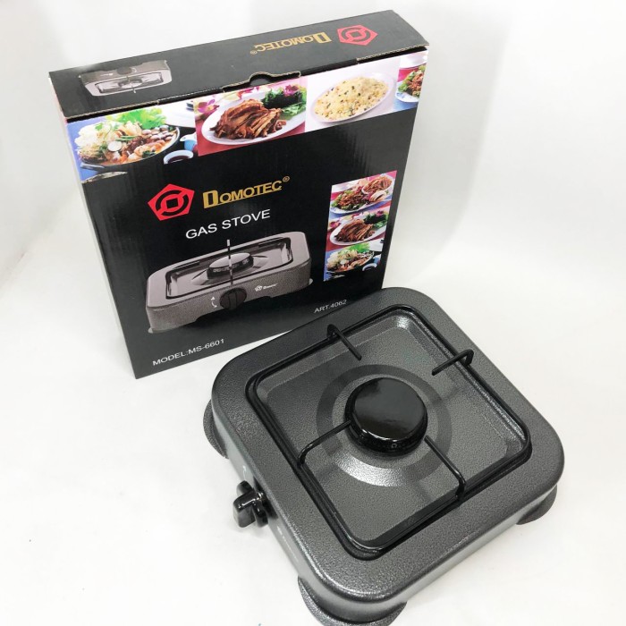 Газова плита DOMOTEC MS-6601 на 1 конфорку. Колір: сірий JN-12