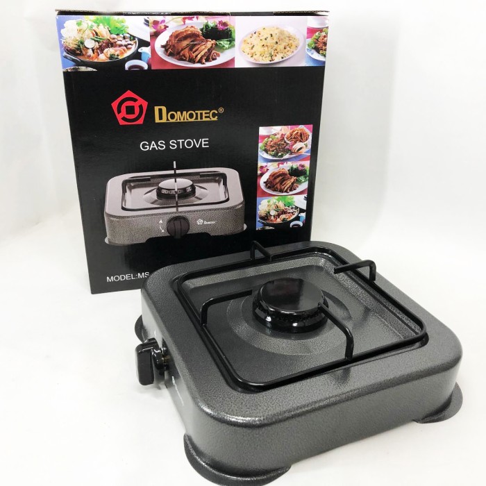 Газова плита DOMOTEC MS-6601 на 1 конфорку. Колір: сірий OL-59