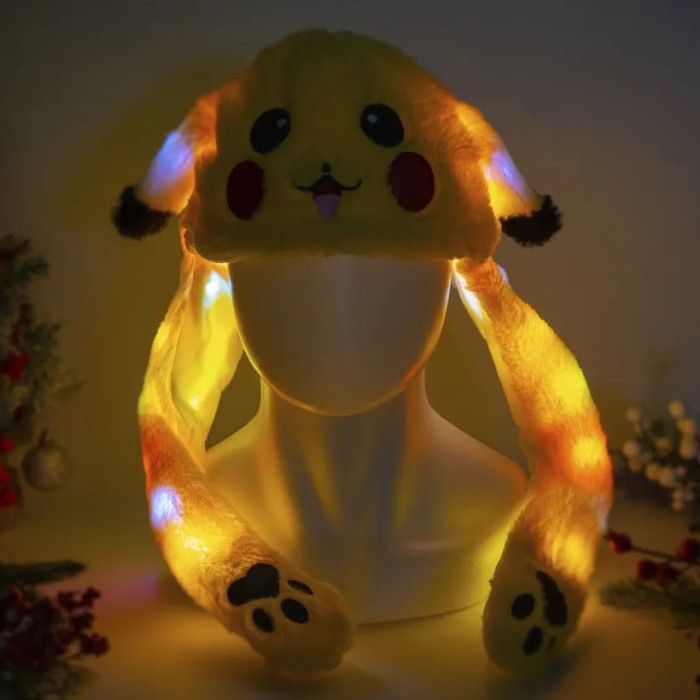 Шапка з вухами що піднімаються, шапка з рухомими вушками пікачу рухомими вушками FJ-45