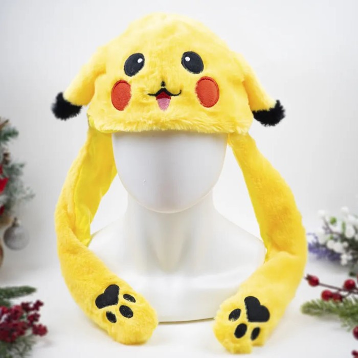 Шапка з вухами що піднімаються, шапка з рухомими вушками пікачу рухомими вушками FJ-45