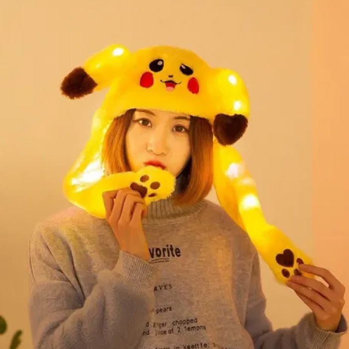 Шапка з вухами що піднімаються, шапка з рухомими вушками пікачу рухомими вушками FJ-45