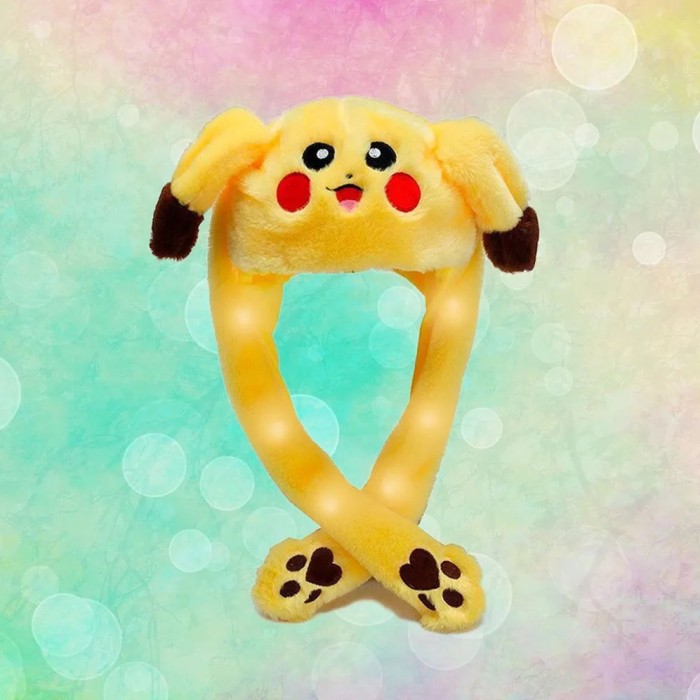 Шапка з вухами що піднімаються, шапка з рухомими вушками пікачу рухомими вушками FJ-45