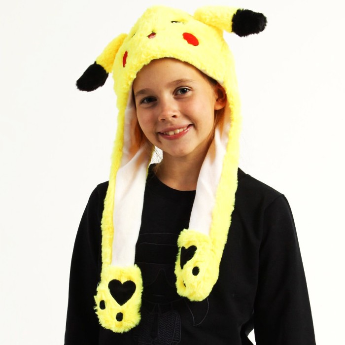 Тік ток шапка з вушками, Шапка зі світлом у вигляді пікачу з вушками що рухаються FK-83