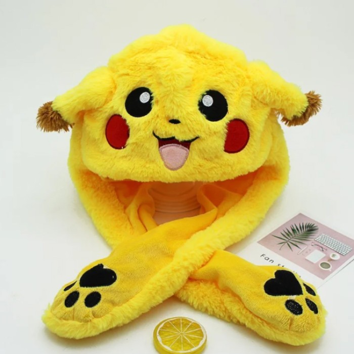 Тік ток шапка з вушками, Шапка зі світлом у вигляді пікачу з вушками що рухаються FK-83