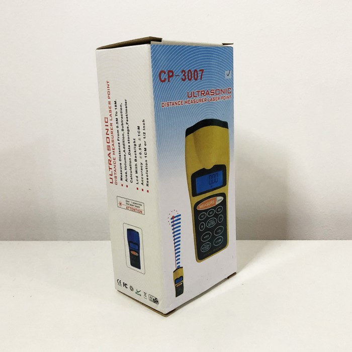 Лазерний далекомір (лазерна лінійка) EcoTBH 3007 test distance (рулетка ультразвукова) YW-42