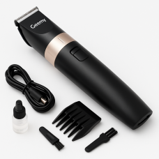Акумуляторна машинка для стрижки волосся Gemei GM-6042, окантувальна машинка Black