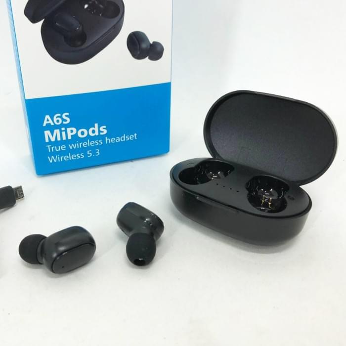 Бездротові міні навушники з мікрофоном TWS MiPods A6S, Бездротові навушники QM-702 сенсорні ігрові