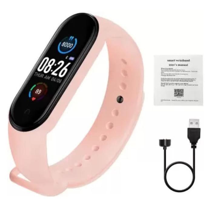 Смарт браслет M5 Smart Bracelet Фітнес трекер Watch Bluetooth. EN-124 Колір рожевий