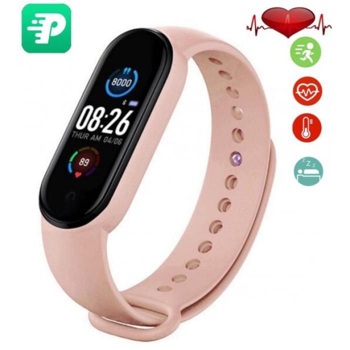 Смарт браслет M5 Smart Bracelet Фітнес трекер Watch Bluetooth. EN-124 Колір рожевий