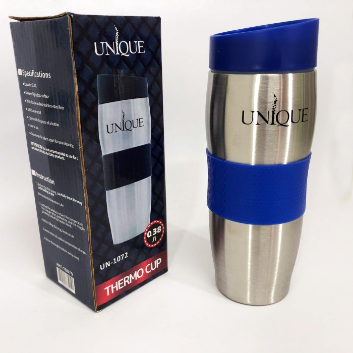 Термос металевий UNIQUE UN-1072 0.38 л, Термос з нержавіючої сталі у вигляді пляшки UX-24