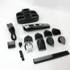 Машинка для стрижки волосся з професійними ножами GEMEI, Тример з насадками різної довжини XZ-10