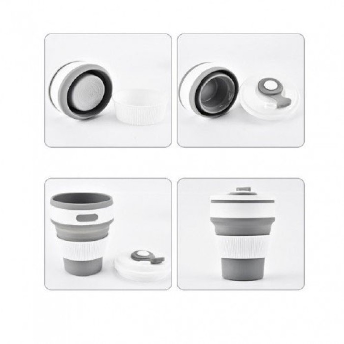 Склянка телескопічна 350 мл, Складана склянка для туристичних походів, Складна чашка для походів CS-13