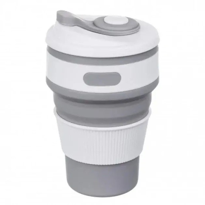 Склянка телескопічна 350 мл, Складана склянка для туристичних походів, Складна чашка для походів CS-13