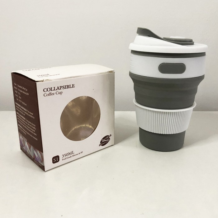 Склянка телескопічна 350 мл, Складана склянка для туристичних походів, Складна чашка для походів CS-13