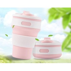 Силіконова термо-чашка 350 мл, Складана склянка для туристичних походів, Кишенькова чашка для кави HB-97