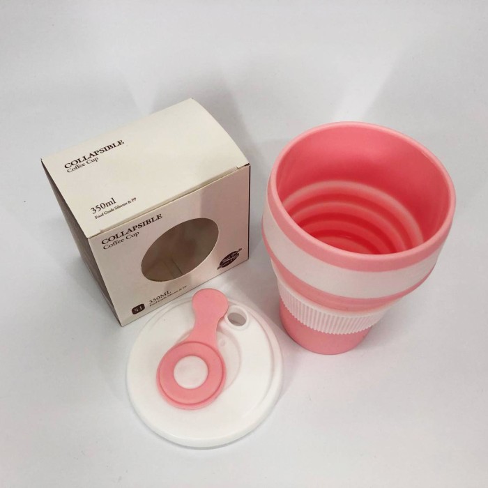 Складана склянка для туристичних походів 350 мл, Складна чашка, Силіконові чашки, Гуртки для подорожей NP-65