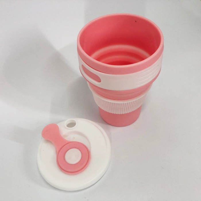 Складана склянка для туристичних походів 350 мл, Складна чашка, Силіконові чашки, Гуртки для подорожей NP-65