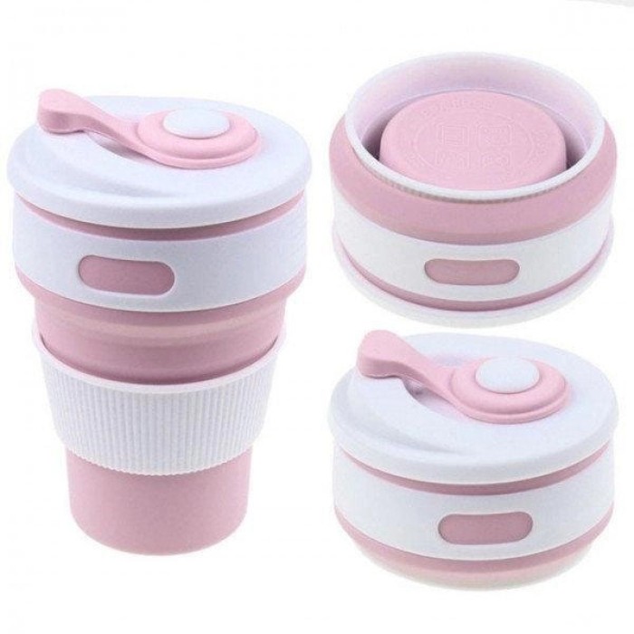 Кемпінговий кухоль складаний, Термо чашка в машину, Складна силіконова чашка туристична ZR-87