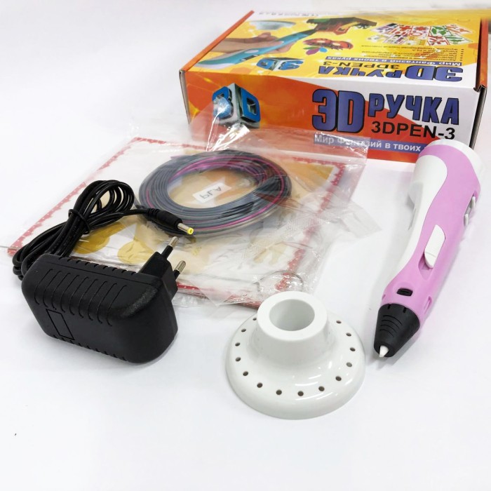 3D ручка Smart 3D Pen 2 c LCD дисплеєм, 3D ручка для розвитку уваги. Колір: рожевий