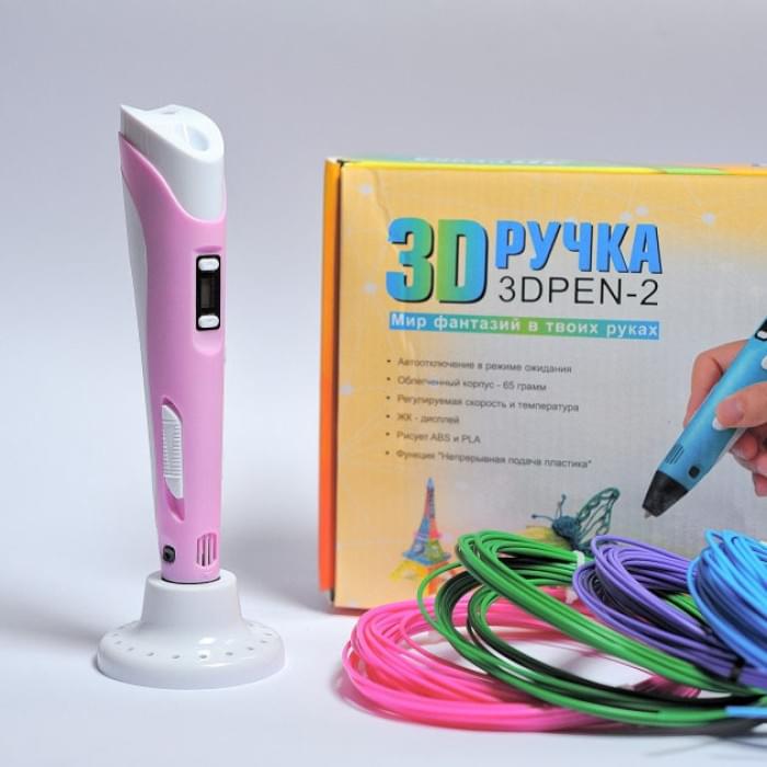Зручна 3d ручка 3D ручка Smart 3D Pen 2 розовая, 3D-ручка, 3d ручка на акумуляторі, Популярна NO-180 3d ручка