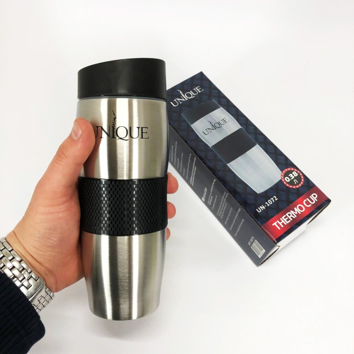 Хороший якісний термос UNIQUE UN-1072 0.38 л, Питний термос Класичний для чаю та кави KD-93