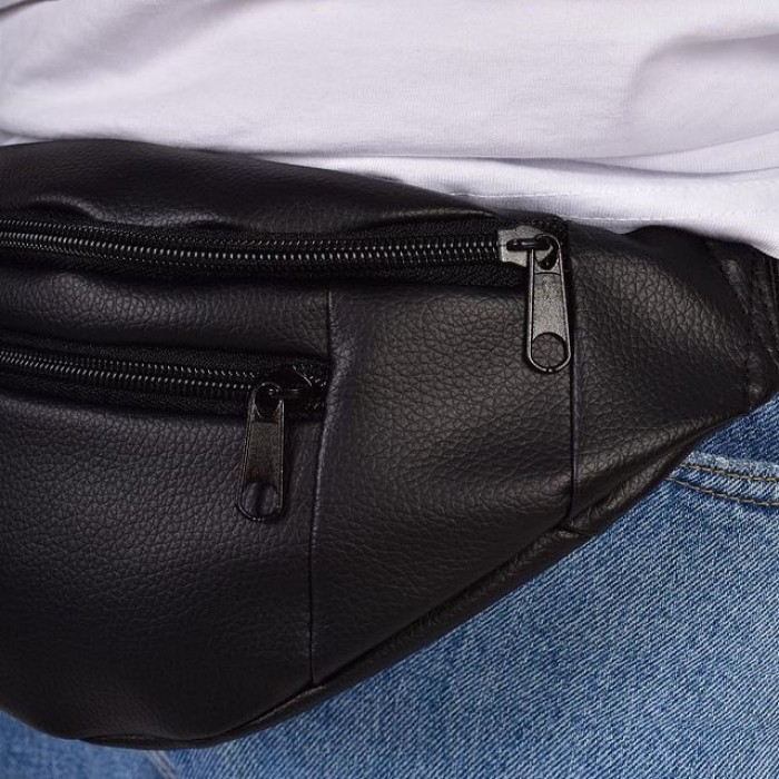 Сумка-бананка з додатковою кишенею, Бананка на блискавці, Повсякденна чоловіча сумка на груди CY-85