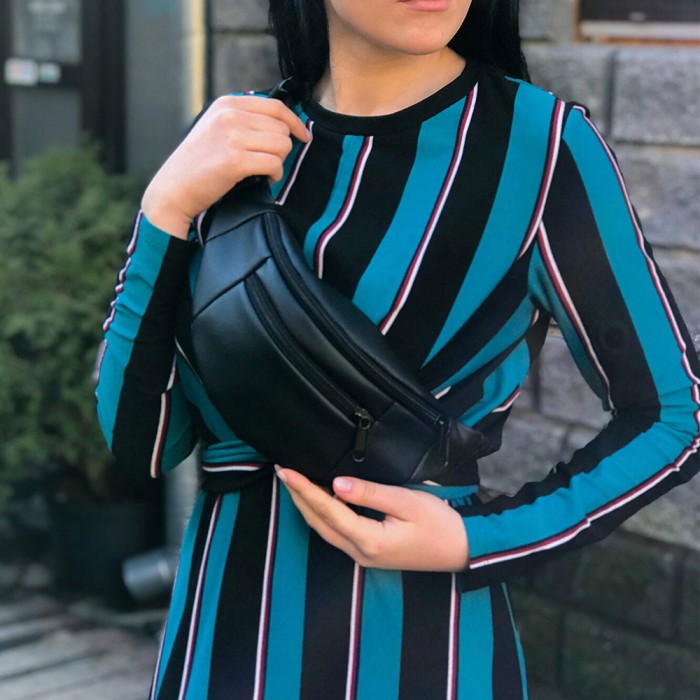 Фірмова чоловіча сумка бананка, Бананка із застібкою, Сумка бананка наплічна Чоловіча надійна IL-88