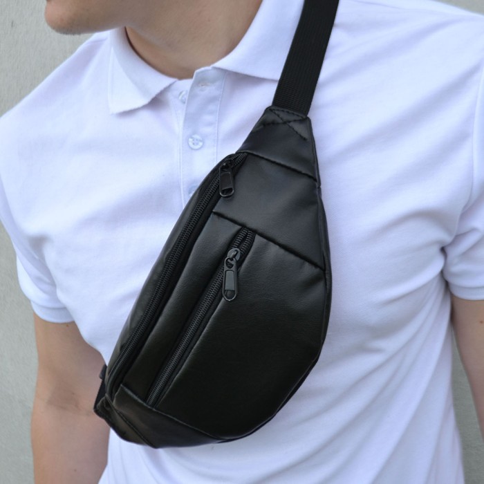 Фірмова чоловіча сумка бананка, Бананка із застібкою, Сумка бананка наплічна Чоловіча надійна IL-88