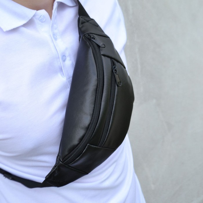 Сумка-бананка з додатковою кишенею, Бананка на блискавці, Повсякденна чоловіча сумка на груди CY-85