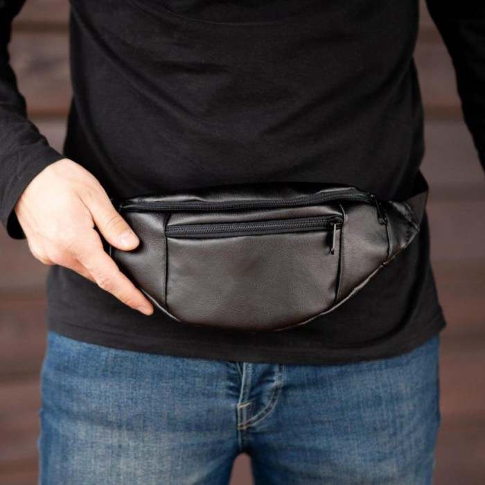 Сумка-бананка з додатковою кишенею, Бананка на блискавці, Повсякденна чоловіча сумка на груди CY-85