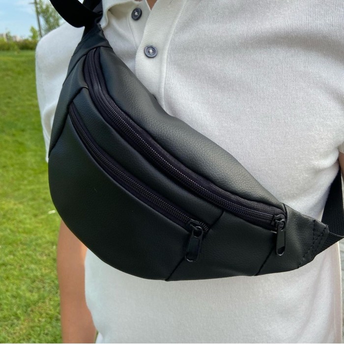 Сумка-бананка з додатковою кишенею, Бананка на блискавці, Повсякденна чоловіча сумка на груди CY-85