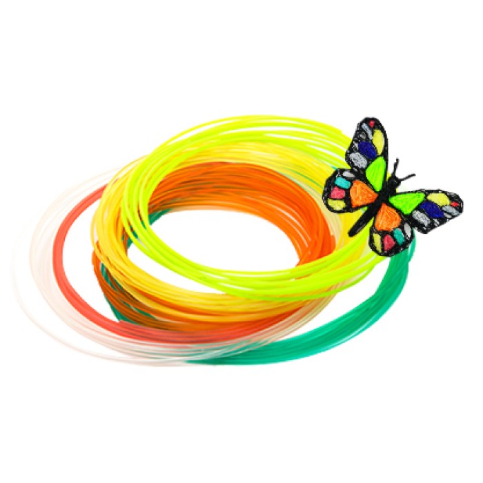 Пластик до 3D ручки. Еко 3D-пластик PLA. Набір з 20 кольорів. (200 метрів) JZ-24