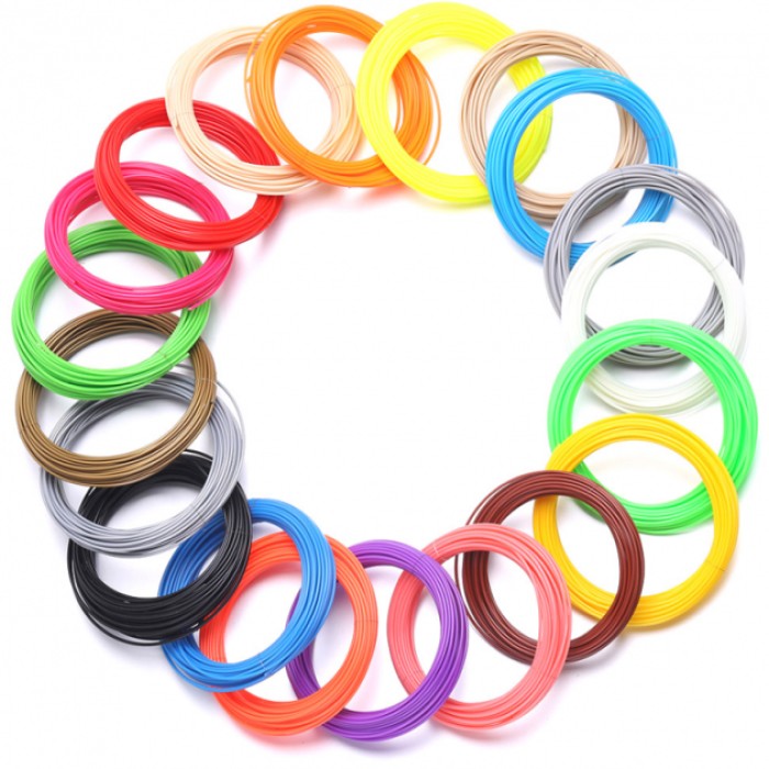 Пластик до 3D ручки. Еко 3D-пластик PLA. Набір з 20 кольорів. (200 метрів) DH-98