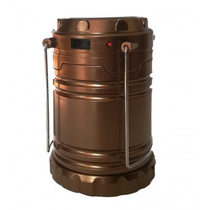 Туристичний ліхтар лампи на сонячній батареї з павером CAMPING MH-5800T (6+1 LED) Brown