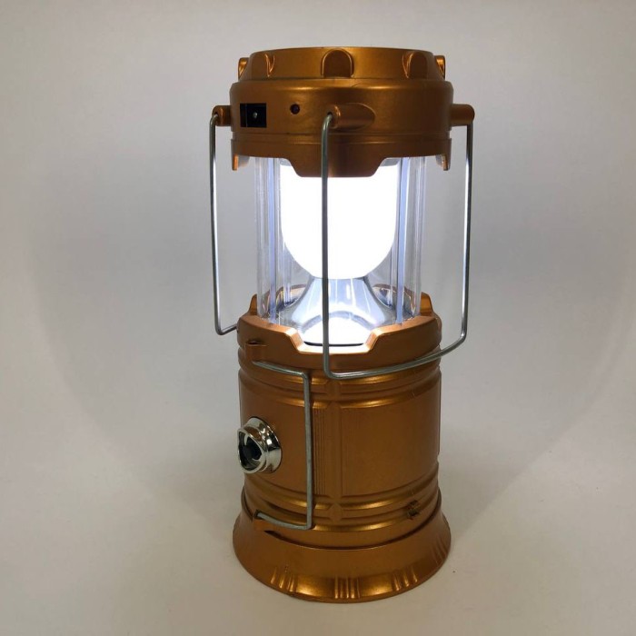 Туристичний ліхтар лампи на сонячній батареї з павером CAMPING MH-5800T (6+1 LED) Brown