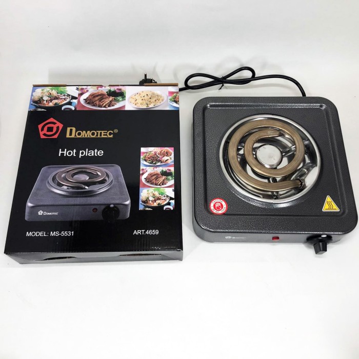 Електро електроплити Domotec MS-5531 1000 Вт, Плита переносна для дому, Електричні плити кухонні HK-82