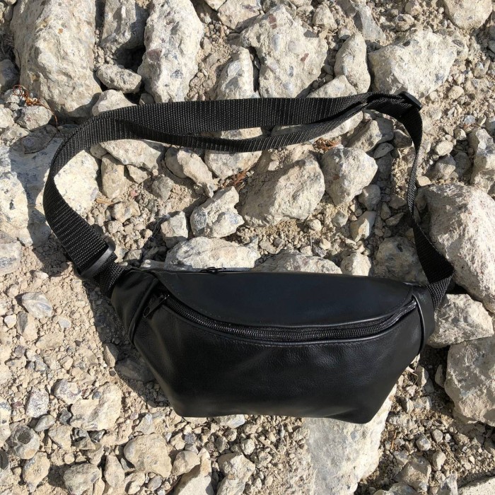 Чоловіча бананка на пояс на груди, Бананка для телефону, Бананка з відділеннями чорна унісекс ZY-75