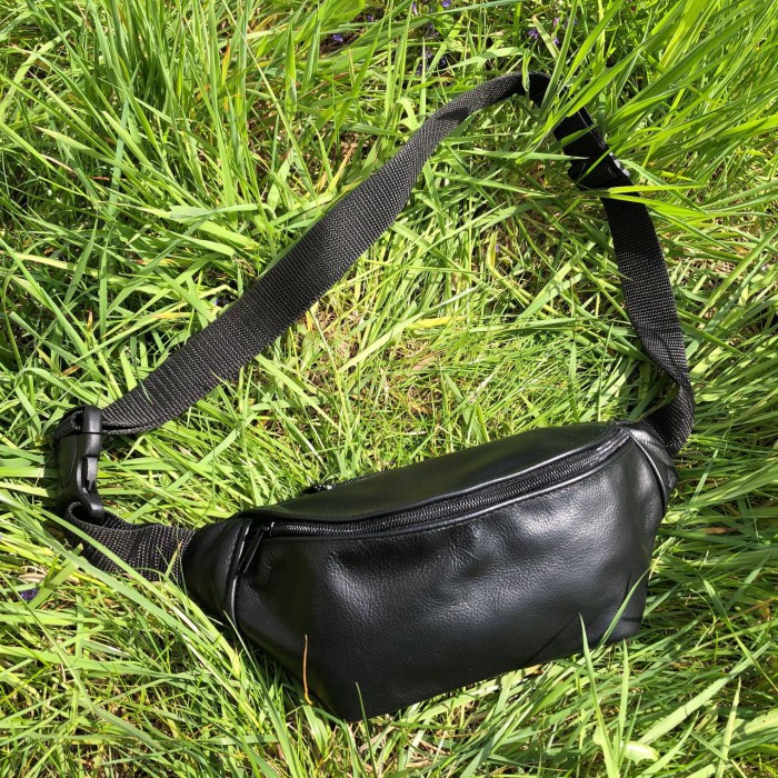 Чоловіча бананка на пояс на груди, Бананка для телефону, Бананка з відділеннями чорна унісекс ZY-75