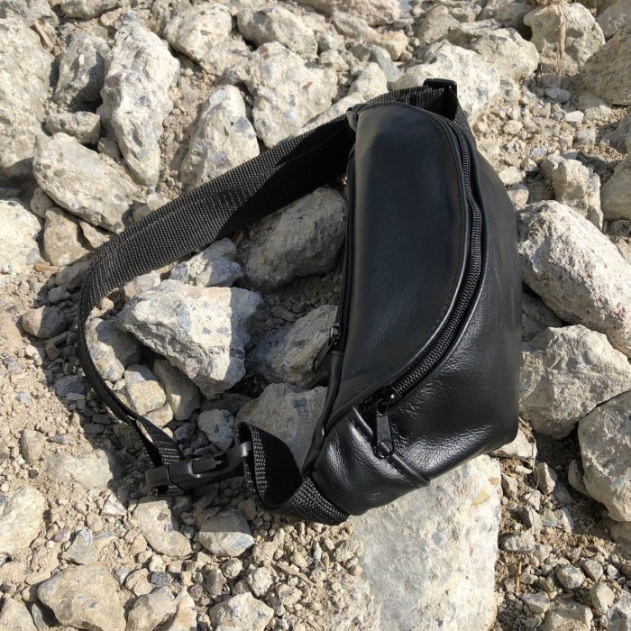 Чоловіча бананка на пояс на груди, Бананка для телефону, Бананка з відділеннями чорна унісекс ZY-75