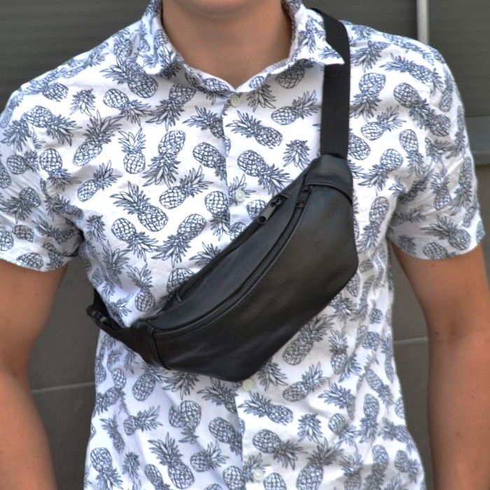 Сумка-бананка для роботи, Зручна сумка-бананка для подорожей, Чоловіча бананка через плече LN-34