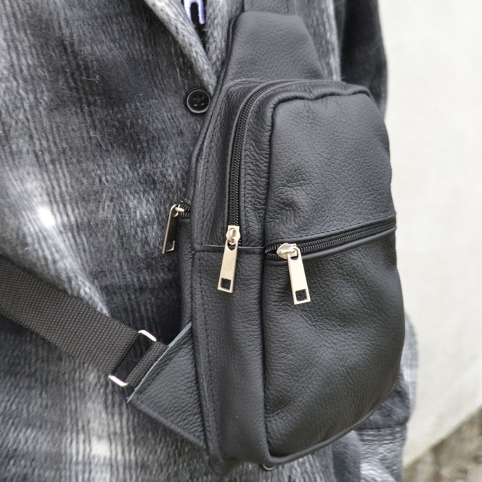 Сумка крос-боді середньої жорсткості, Чоловіча міська сумка крос-боді чоловіча легка через плече YX-72