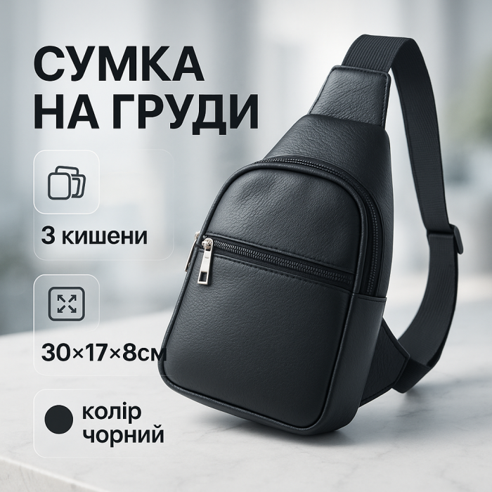 Сумка-кросбоді молодіжна, Чоловіча сумка через плече нагрудна, Оригінальна чоловіча сумка крос-боді PA-96