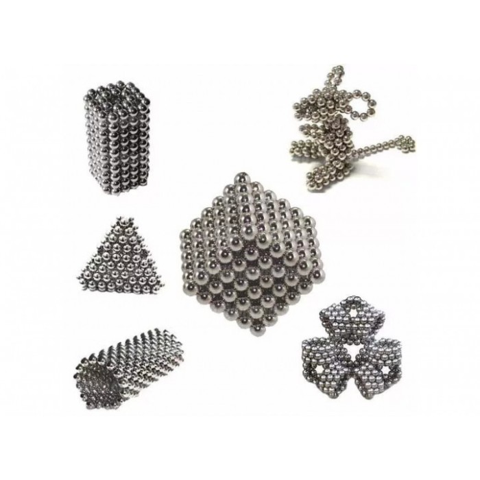 Подарунковий набір: Магнітний конструктор Нео NeoCube Золотий + Срібний DF-91