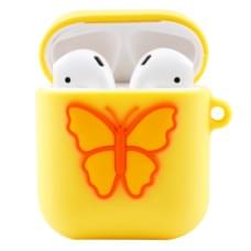 Чохол для AirPods силіконовий з PJ-521 метеликом жовтий