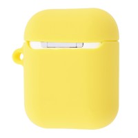 Чохол для AirPods силіконовий з метеликом жовтий VP-18