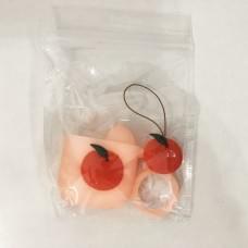 Чохол для AirPods силіконовий помаранчевий NY-392 з персиком