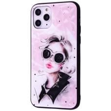 Чохол для Apple Iphone 11 Pro жінка в окулярах. TC-474 Колір рожевий