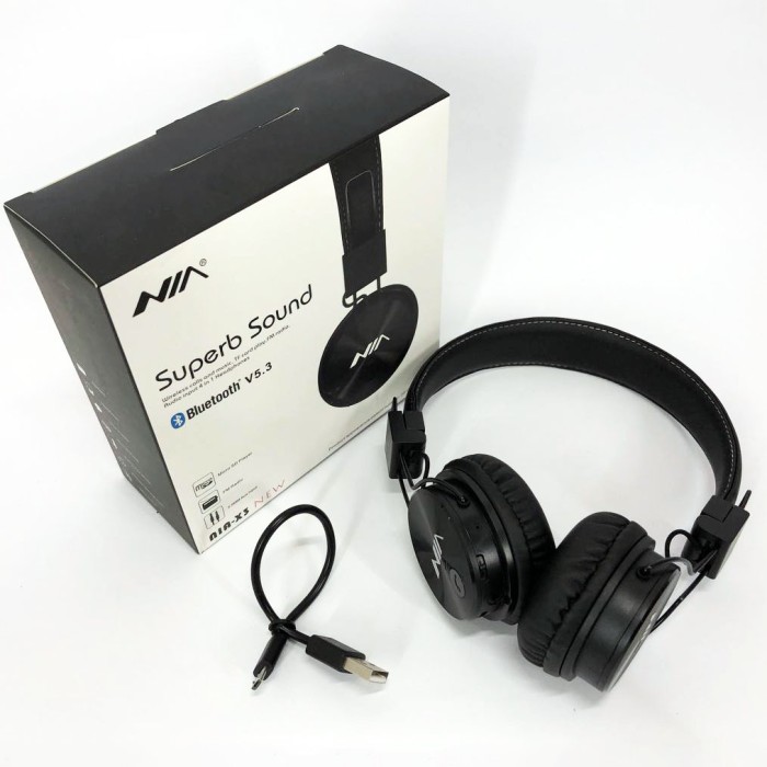 Бездротові навушники з вмонтованим мікрофоном NIA, Блютуз гарнітури, Навушники для музики BJ-76