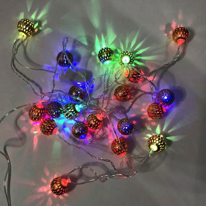 Світлодіодні гірлянди класичні різнобарвні, Гірлянда з пластиковими кулями, Світлодіодний хіт-пара CW-19