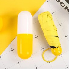 Компактна парасолька в капсулі-футлярі Жовтий, маленька парасолька в капсулі. Колір: жовтий RE-97